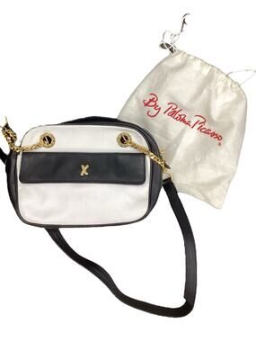 Vintage Paloma Picasso Purse/ Shoulder Bag Women’s Mint Condition Leather B&W